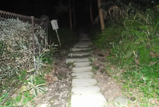 腹切りやぐらへの道