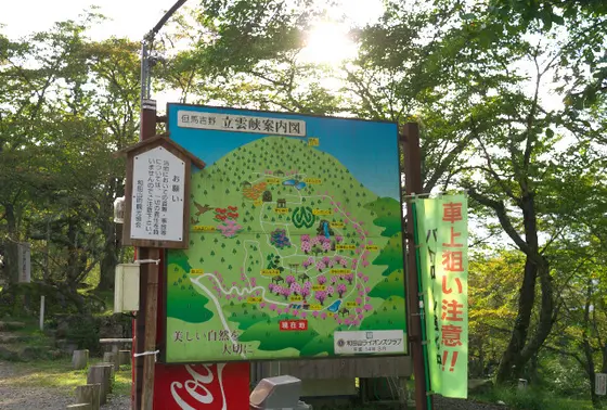 立雲峡中腹