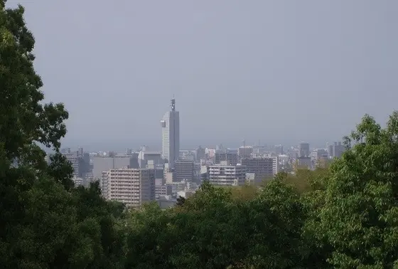 美術館館内の展望台