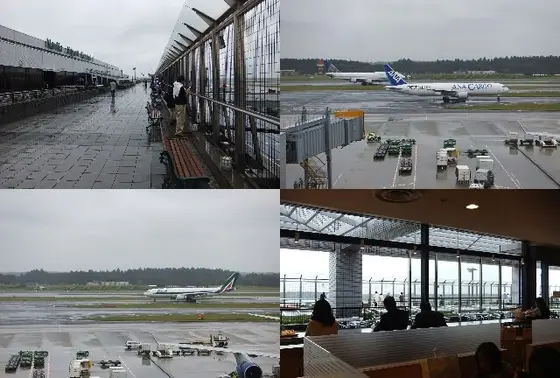 飛行機見ながら食事（第１ターミナル編）