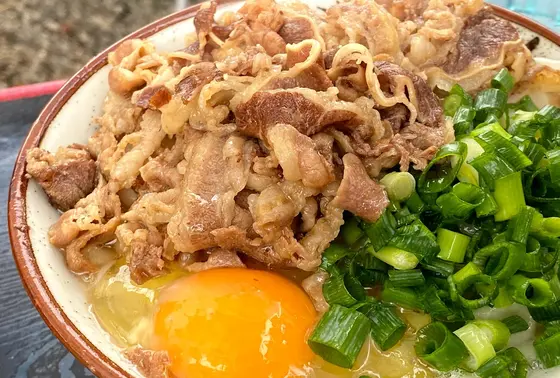 肉釜玉ぶっかけ