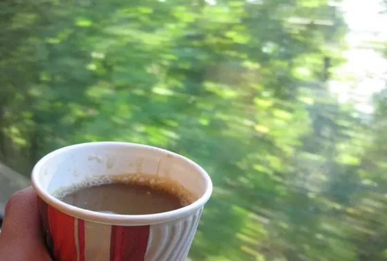 車窓の風景を楽しみながらの…