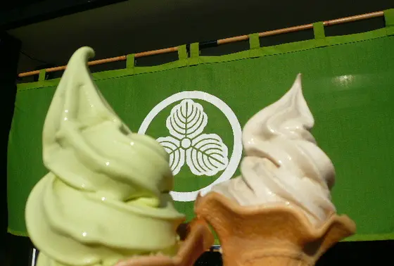お茶ソフトクリームは絶品