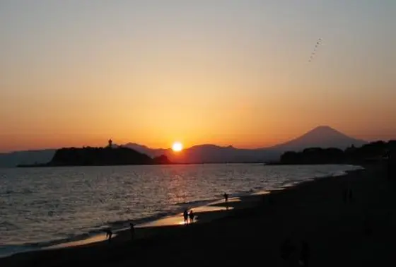 江ノ島・富士山・夕日