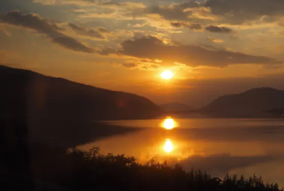 夕日も綺麗！