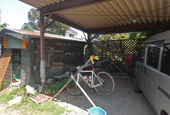バイクラック完備