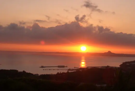 西海岸だから夕日が自慢
