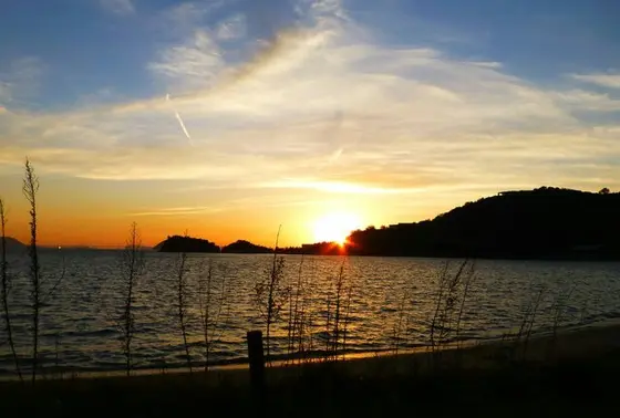 瀬戸内海の夕日