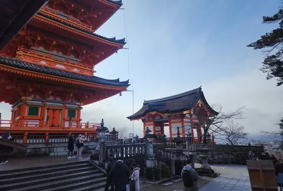 Kiyomizu-dera: Kyoto's iconic temple with a stunning wooden stage offering panoramic city views. A must-see for its beauty and history.