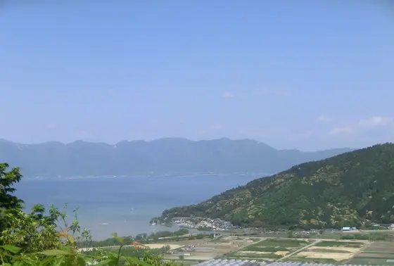 八幡山の山頂付近からの景色