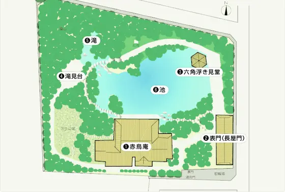 四季を楽しめる庭園！