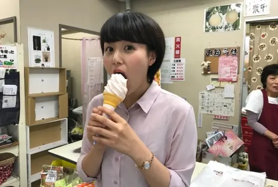 さわやかな桃のソフトクリーム