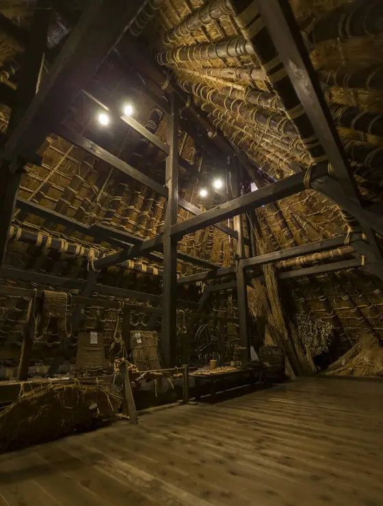 Inside of thatched roof!