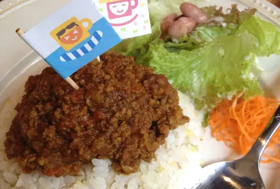 キーマカレーと一緒に。