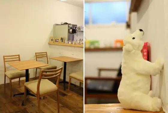 店内にはシロクマグッズがいっぱい。