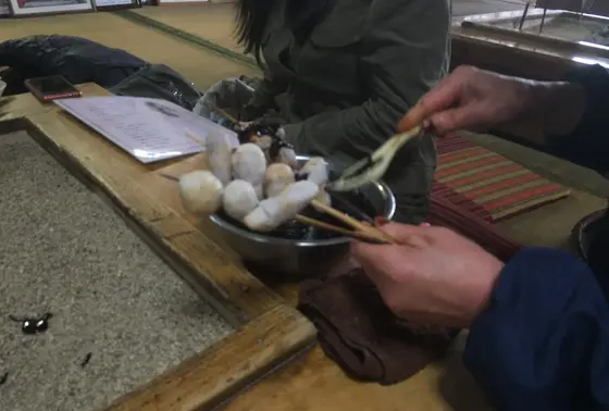味噌塗ってます