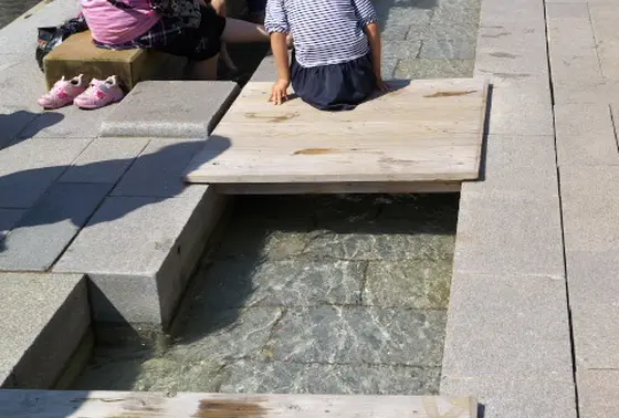 湯村名物・無料の足湯施設