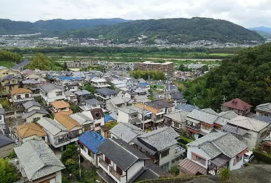 対岸のお山は天王山