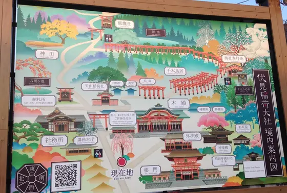 伏見稲荷大社境内案内図