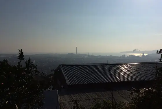 山の中腹から見下ろす景色が最高！