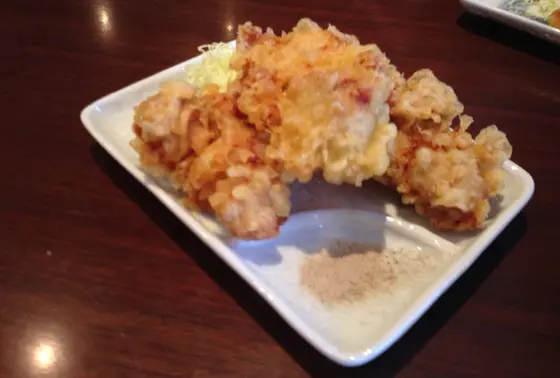 サイドメニューの鶏天◎