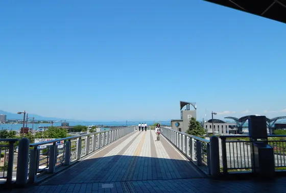 眼前にびわ湖！