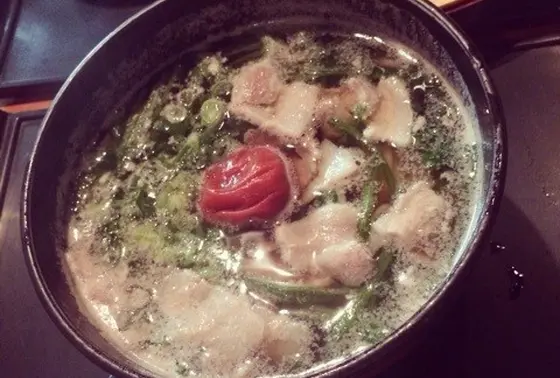 豚肉梅うどん