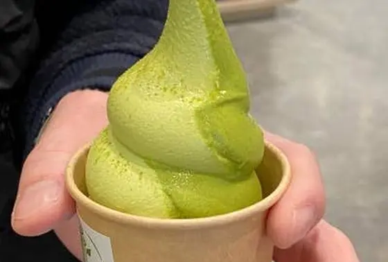 濃厚な抹茶ソフト