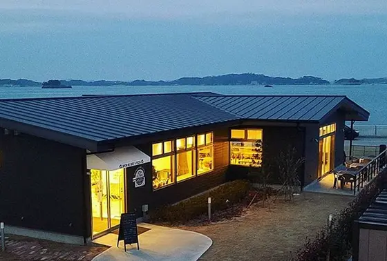 海を一望できます