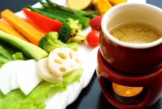 食べ放題！地元野菜のバーニャカウダ―