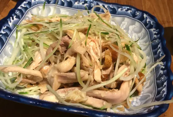 鶏肉の燻製の和え物