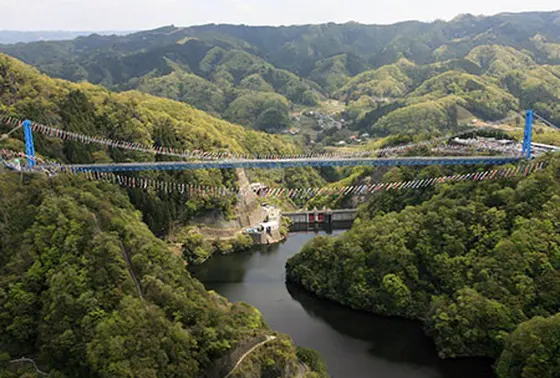 全長375ｍの竜神大吊橋