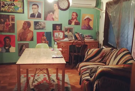 雰囲気のある共有リビング