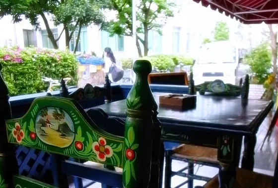 入口にあるテラス