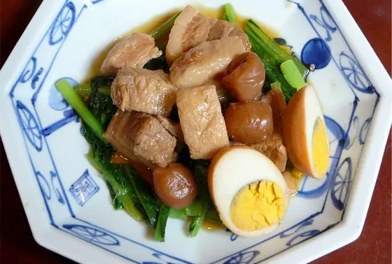 豚の角煮梅干し