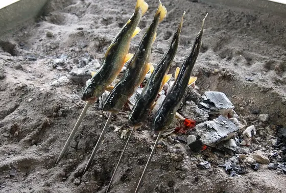 釣った魚は塩焼き