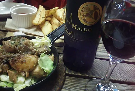 ワインと一緒に