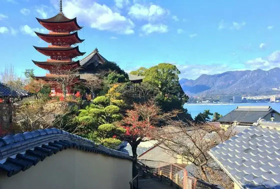 宮島を一望