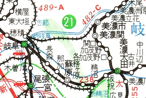 昔の路線図では