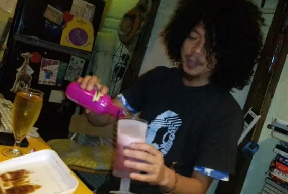 アフロな店主さん。