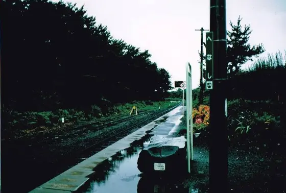 雨の艫作駅