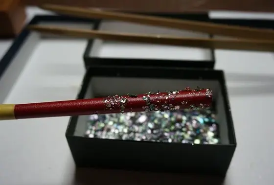 箔押し体験の始まり～。