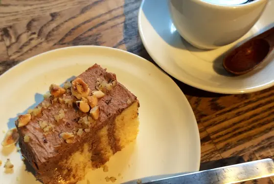 デザートのチョコレートケーキ