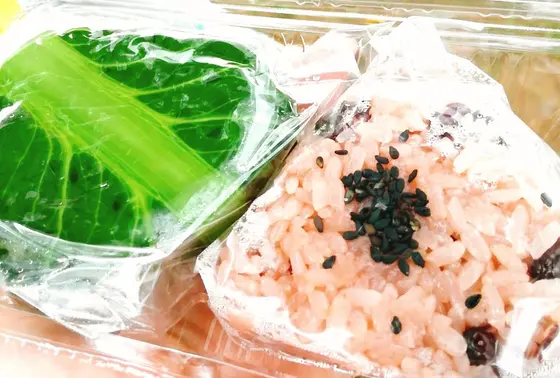 赤飯＆菜っ葉飯