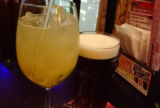 リアルエール🍺とアップルキウイ🥝カクテル
