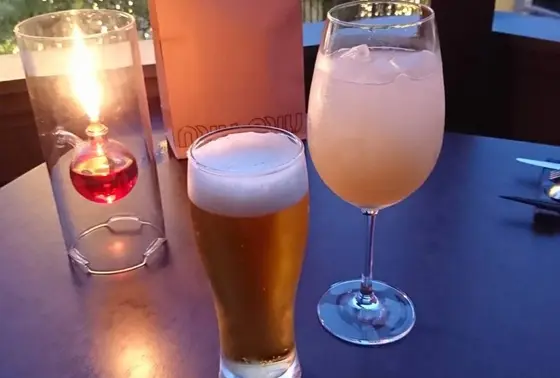 生ビール🍺とピンクグレープフルーツ