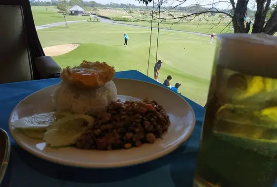 ガパオライス&ビール。