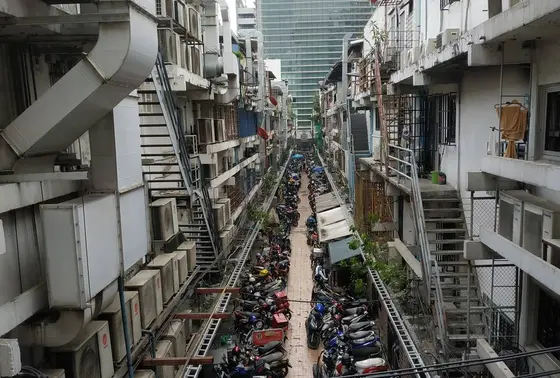 こちらはサイアム駅近くの住宅街