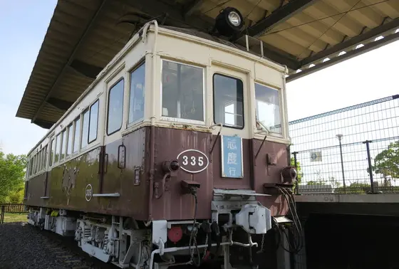 琴電の旧車両展示を発見