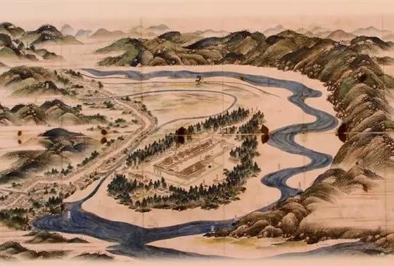 熊野本宮并諸末社圖繒 -社殿鳥瞰図
